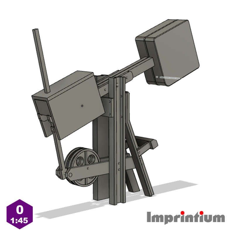 Weichenspannwerk, Variante B, 1:45