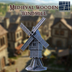 Medieval Wooden Windmill