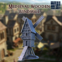 Medieval Wooden Windmill